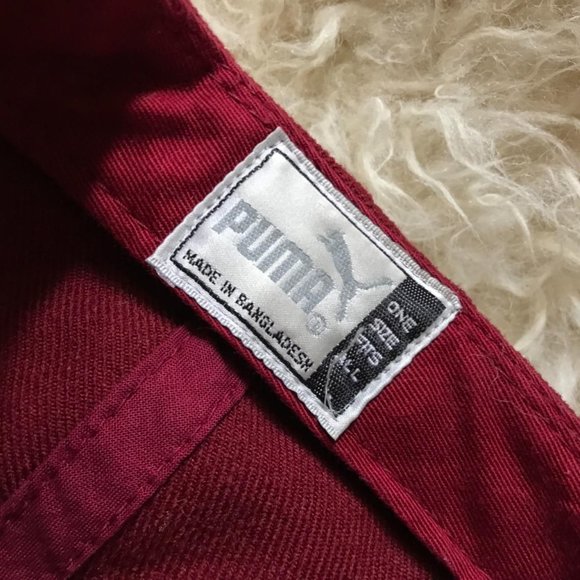 Vintage Y2K Puma NCAA Virginia Tech‎ Burgundy Maroon Red Orange Embroidered Hat - Picture 3 of 4